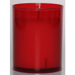 Red Plastic Cased Votive Candle