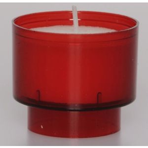 Red Plastic Cased Votive Candle With Skirt