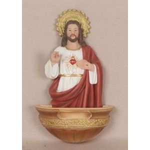 Sacred Heart of Jesus Holy Water Font - 6