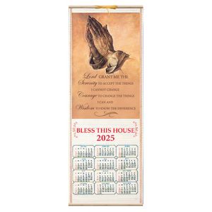 Serenity Wood Scroll Calendar 2025