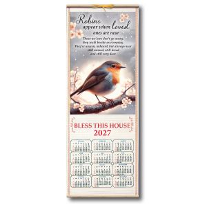 Robins Wood Scroll Calendar 2027
