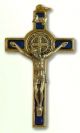 St. Benedict's Crucifix - Blue Enamel