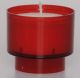 Red Plastic Cased Votive Candle With Skirt