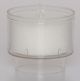 Clear Plastic Cased Votive Candle With Skirt