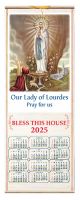 Our Lady of Lourdes Wood Scroll Calendar 2025