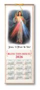 Divine Mercy Wood Scroll Calendar 2026