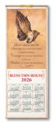 Serenity Wood Scroll Calendar 2026