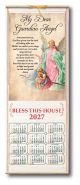 Guardian Angel Wood Scroll Calendar 2027