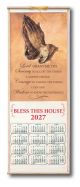 Serenity Wood Scroll Calendar 2027