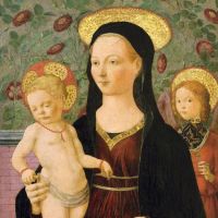 Christmas Card: Virgin and Child With Angel